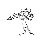 Dibujo para colorear Colorear Dibujante Con Lapiz