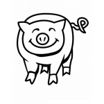 Dibujo para colorear Cochito Feliz Para Colorear