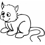 Dibujo para colorear Colorear Gatio Dibujo De Gatito Para Pintar