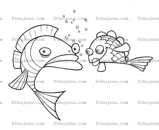 Dibujo para colorear Colorear Pescaditos
