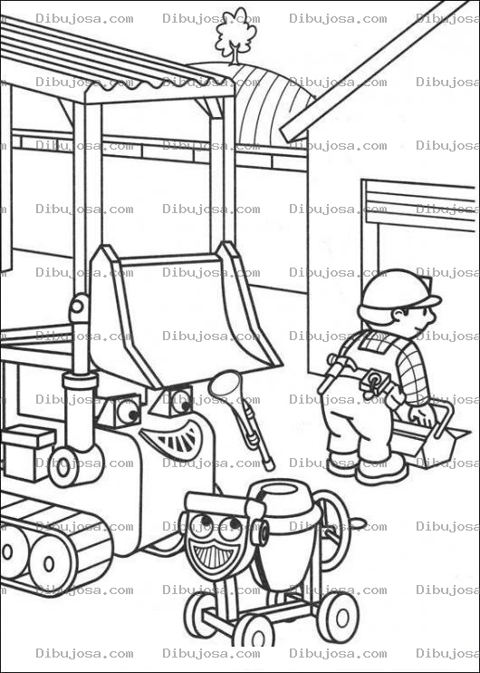 Dibujo para colorear Pintar a Bob el Constructor