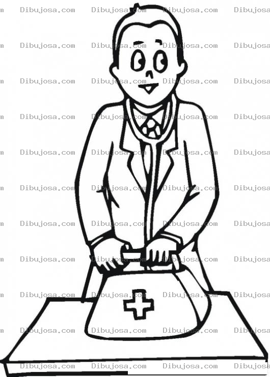 Dibujo para colorear Colorear Medico