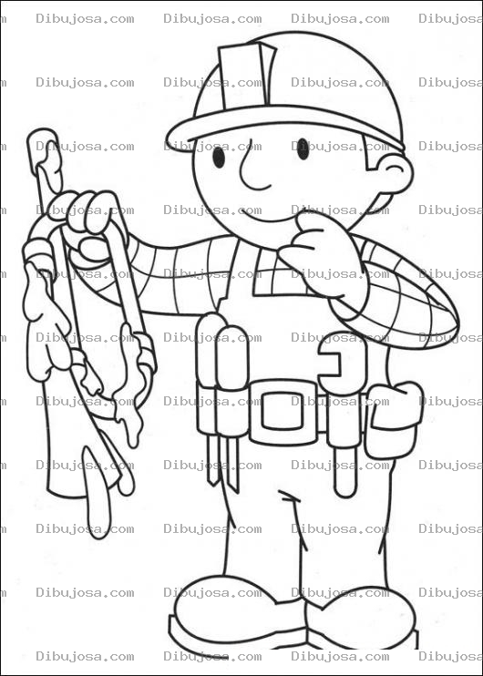 Dibujo para colorear Colorear a Bob el Constructor