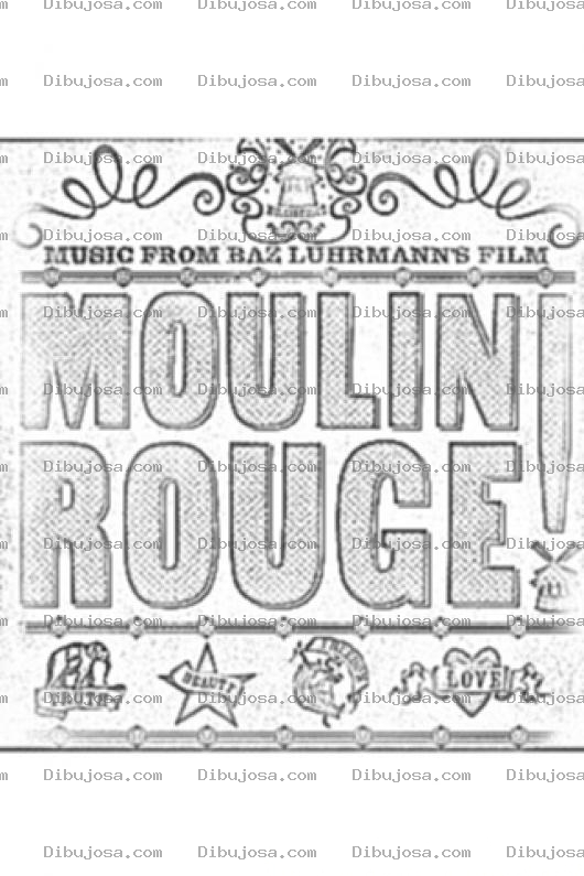 Dibujo para colorear Moulin Rouge Coloring Page