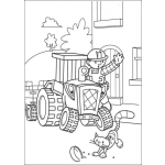 Dibujo para colorear Bob el Constructor en su tractor
