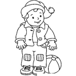 Dibujo para colorear Colorear Patojo Con Una Pelota