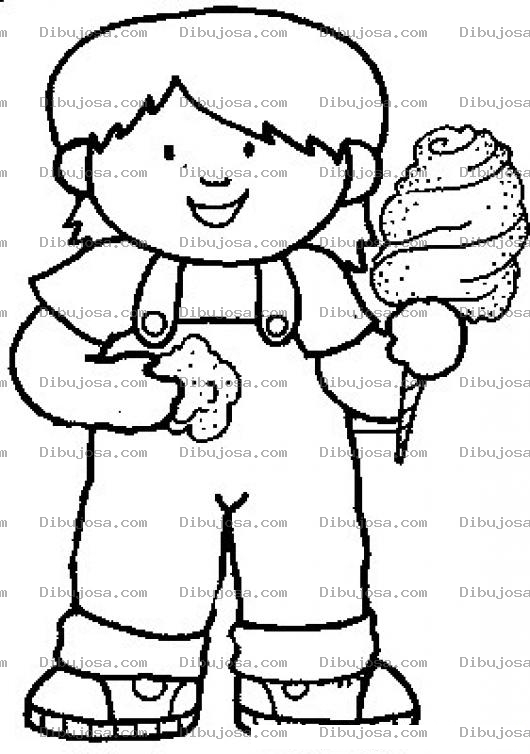 Dibujo para colorear Colorear Zipote Comiendo Algodon De Azucar