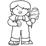 Dibujo para colorear Colorear Zipote Comiendo Algodon De Azucar