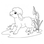 Dibujo para colorear Colorear Ovejita Corderito