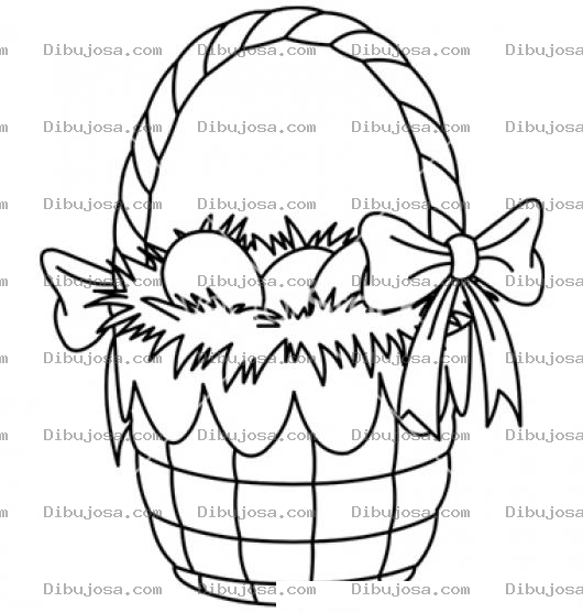 Dibujo para colorear Colorear Canasta De Huevos