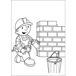 Dibujo para colorear Bob tomando cafe