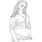 Dibujo para colorear Colorear A Rihanna Bare Dibujo De Rijana Para Pintar