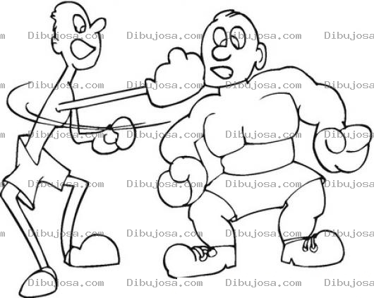 Dibujo para colorear Colorear Boxeadores