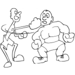 Dibujo para colorear Colorear Boxeadores