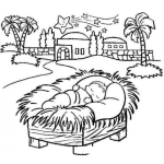 Dibujo para colorear Colorear Bebe Durmiendo En La Intemperie