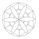 Dibujo para colorear Colorear Petalos De Flor En Mandala