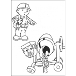 Dibujo para colorear Bob y la mezcladora de cemento