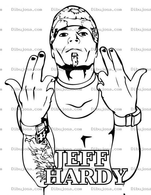 Dibujo para colorear Colorear Clicas De Jeff Hardy