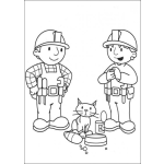 Dibujo para colorear Bob el constructor y el ingeniero