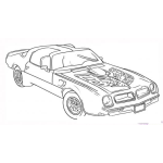 Dibujo para colorear Colorear Pontiac Firebird Pajaro De Fuego
