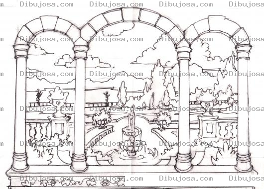 Dibujo para colorear Colorear Jardin De Babilonia