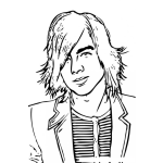 Dibujo para colorear Colorear Artista De Rock