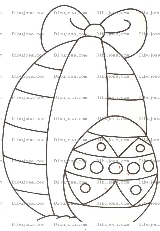 Dibujo para colorear Colorear Dos Huevos De Pascua
