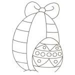 Dibujo para colorear Colorear Dos Huevos De Pascua