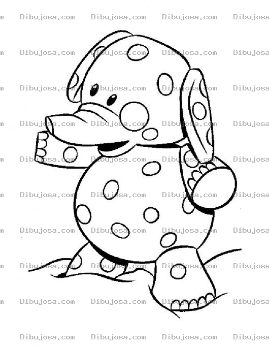 Dibujo para colorear Colorear Elefantito Con Motitas