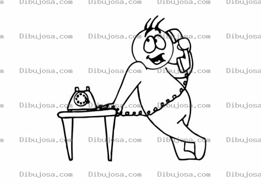 Dibujo para colorear Colorear Llamada Telefonica