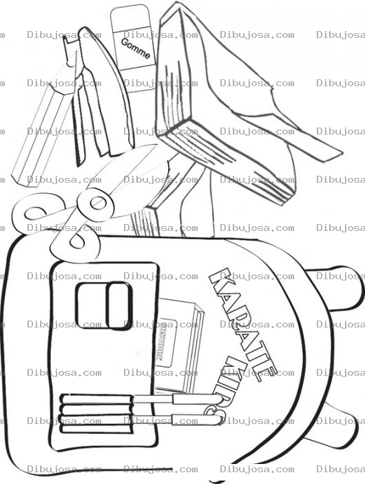 Dibujo para colorear Colorear Utiles Escolares