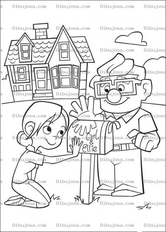 Dibujo para colorear Colorear A Carl Y Ellie