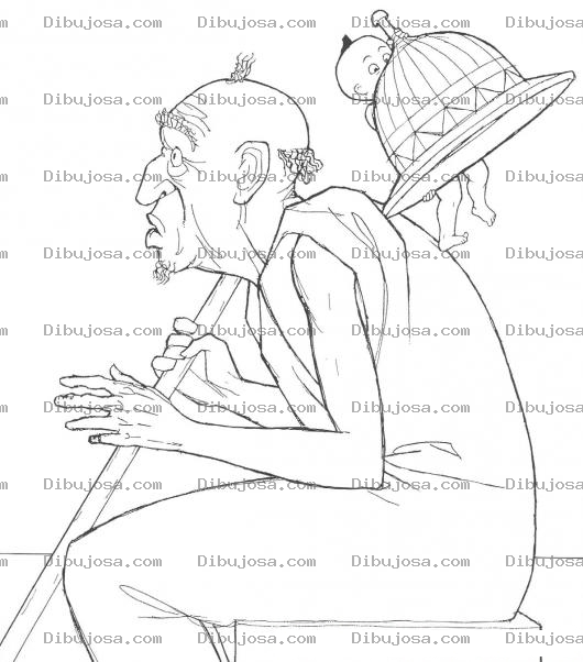 Dibujo para colorear Colorear Viejito
