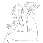 Dibujo para colorear Colorear Viejito