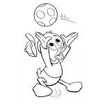 Dibujo para colorear Colorear Al Hijo De Donald Jugando Pelota