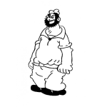 Dibujo para colorear Colorear A Brutus De Popeye