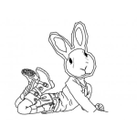 Dibujo para colorear El Conejo Con Botas Para Colorear