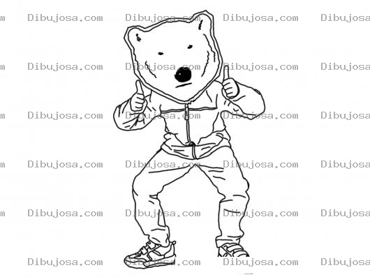 Dibujo para colorear Mascara De Oso Para Pintar