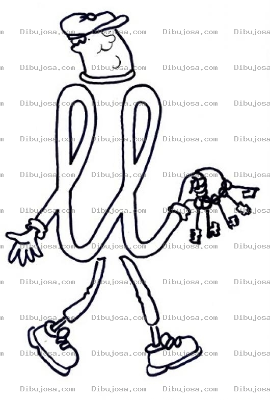 Dibujo para colorear Colorear letra LL