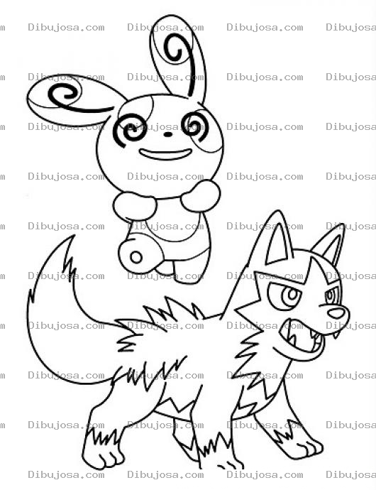 Dibujo para colorear Colorear Lobo De Pokemon