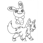 Dibujo para colorear Colorear Lobo De Pokemon