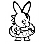 Dibujo para colorear Colorear Burrito Con Salvavidas Y Con Patito