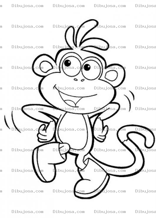 Dibujo para colorear Colorear El Mico De Dora