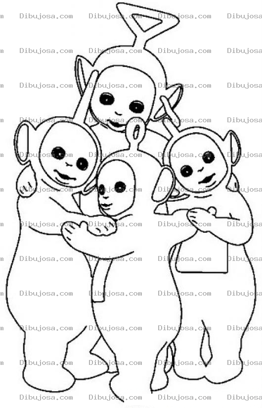 Dibujo para colorear Colorear Teletubis