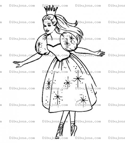 Dibujo para colorear Colorear Princesa Con Tiara