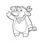 Dibujo para colorear Colorear La Vaquita De Dora Con Panuelo