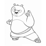 Dibujo para colorear Colorear Oso De Kungfu Panda