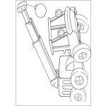 Dibujo para colorear La Grua demoledora de Bob el constructor