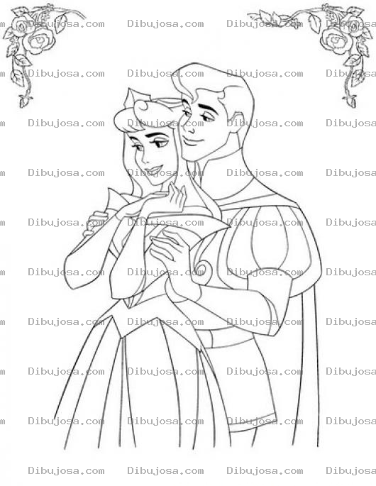 Dibujo para colorear Colorear Princesa Y Principe