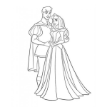 Dibujo para colorear Pintar Principe Y Princesa
